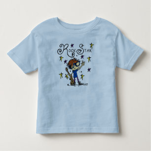 Camiseta Infantil Estrela do rock do menino do Redhead