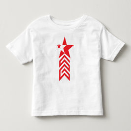 Camiseta Infantil Estrela Vermelha com Setas Chevron