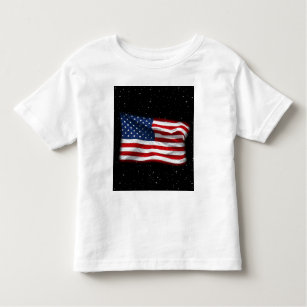 Camiseta Infantil Estrelas e Stripes Bandeira Americana Patriótica
