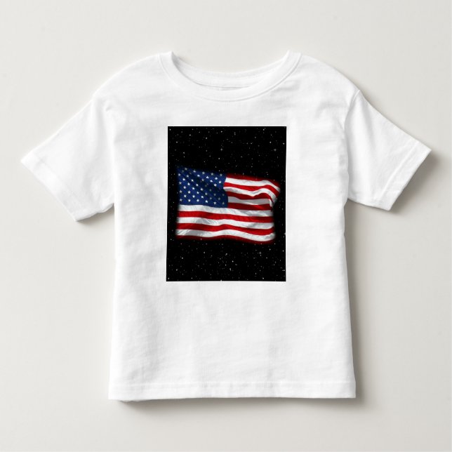 Camiseta Infantil Estrelas e Stripes Bandeira Americana Patriótica (Frente)