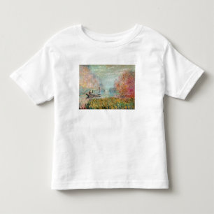 Camiseta Infantil Estúdio do barco de Claude Monet no Seine