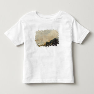 Camiseta Infantil Estudo com árvores, 1821 da nuvem (o óleo no pap