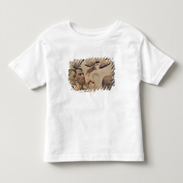 Camiseta Infantil Estudo das cabeças e das mãos (Frente)