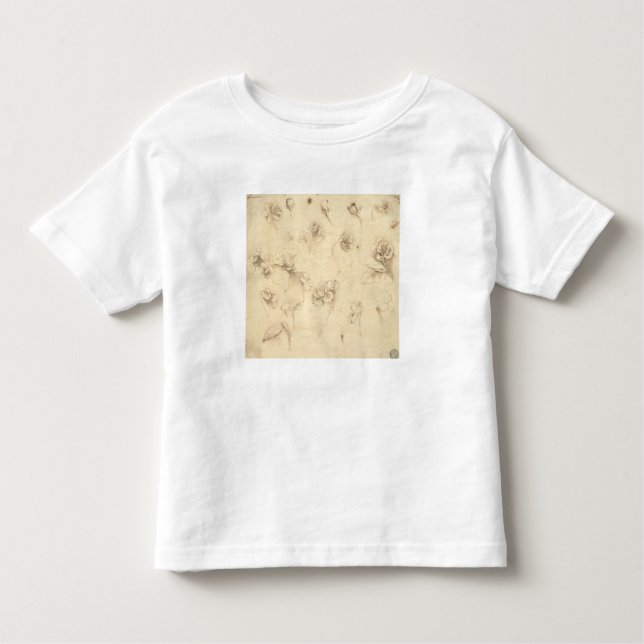 Camiseta Infantil Estudo das flores Grama-como de plantas (Briza M (Frente)