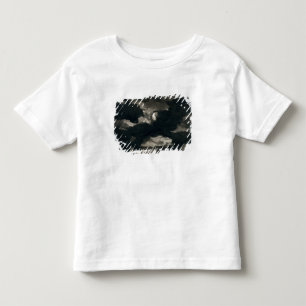 Camiseta Infantil Estudo de um céu enluarada nublado (lavagem preta