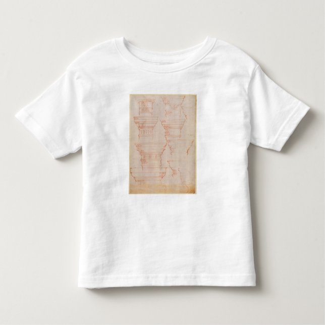 Camiseta Infantil Estudo de W.18v de capitais de coluna (Frente)