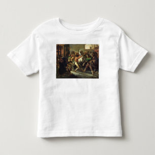 Camiseta Infantil Estudo para a raça dos cavalos bárbaros, 1817