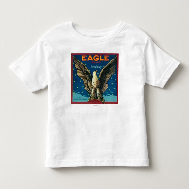 Camiseta Infantil Etiqueta da caixa de Eagle Apple (Frente)