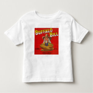 Camiseta Infantil Etiqueta da caixa do Yam da marca de Buffalo Bill