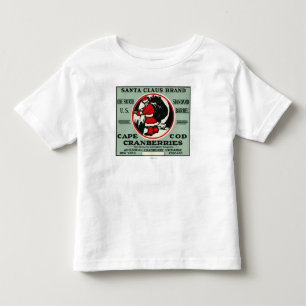 Camiseta Infantil Etiqueta do arando da marca de Cape Cod Papai Noel