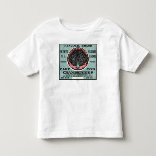 Camiseta Infantil Etiqueta do arando da marca do pavão de Cape Cod