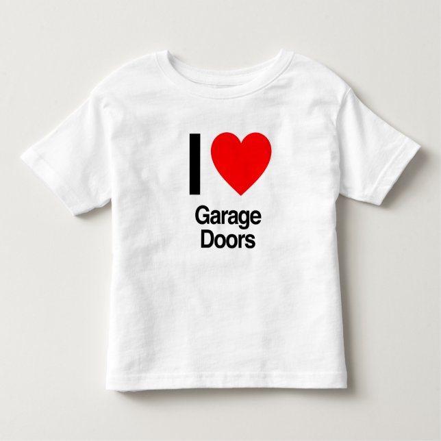 Camiseta Infantil eu adoro portas de garagem (Frente)