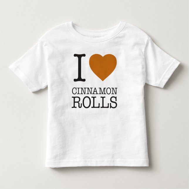CAMISETA INFANTIL EU ADORO ROLOS DE CINNAMÃO (Frente)