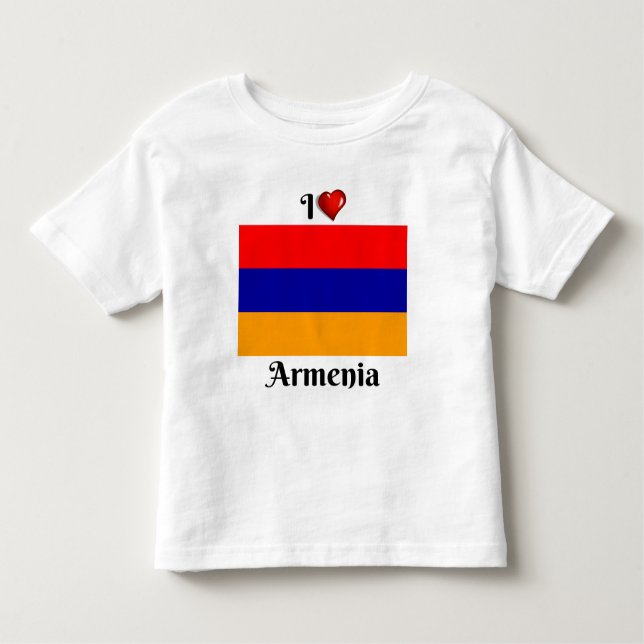 Camiseta Infantil Eu amo a Armênia (Frente)