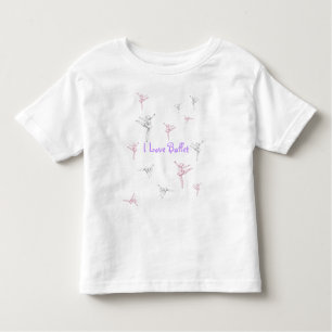 Camiseta Infantil Eu amo a bailarina do balé