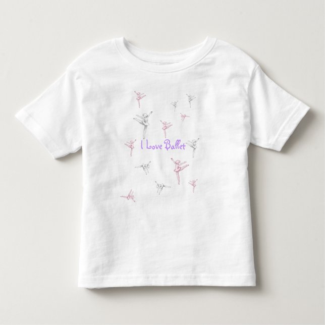 Camiseta Infantil Eu amo a bailarina do balé (Frente)