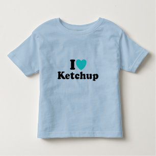 Camiseta Infantil Eu amo a ketchup