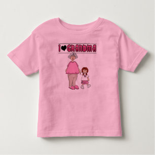 Camiseta Infantil Eu amo a menina do Redhead da avó