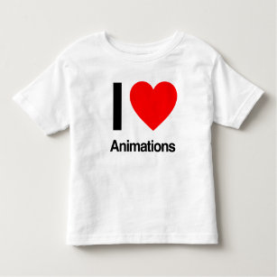 Camiseta Infantil eu amo animações
