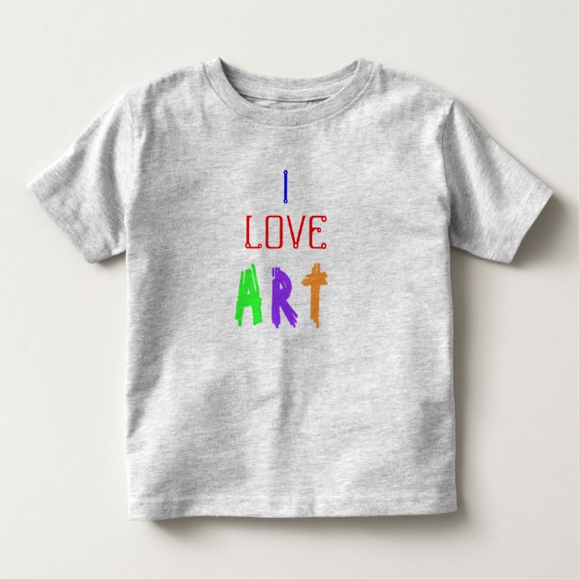 Camiseta Infantil Eu Amo Arte (Frente)
