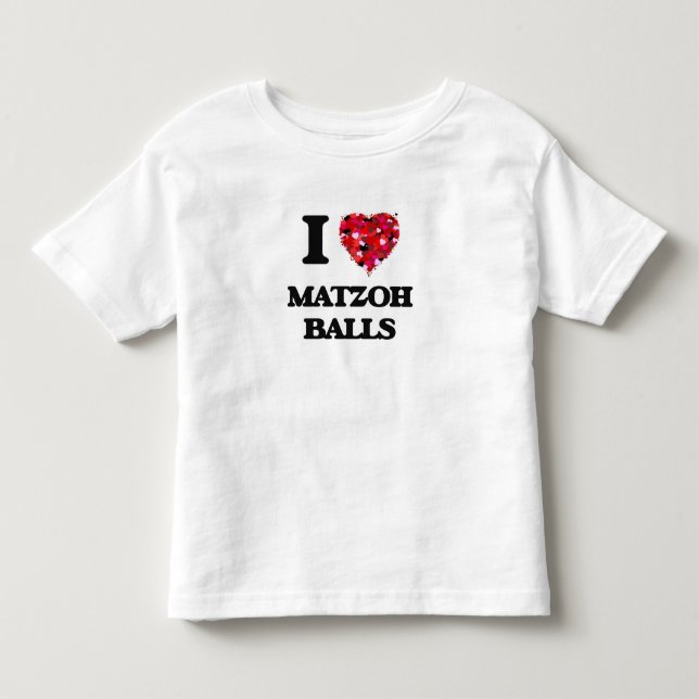 Camiseta Infantil Eu amo bolas do Matzoh (Frente)