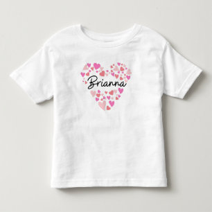 Camiseta Infantil Eu amo Brianna - corações para Brianna