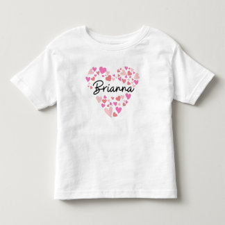 Camiseta Infantil Eu amo Brianna - corações para Brianna