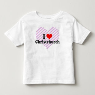 Camiseta Infantil Eu amo Christchurch, Nova Zelândia
