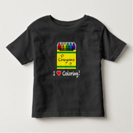 Camiseta Infantil Eu amo colorir com pastéis