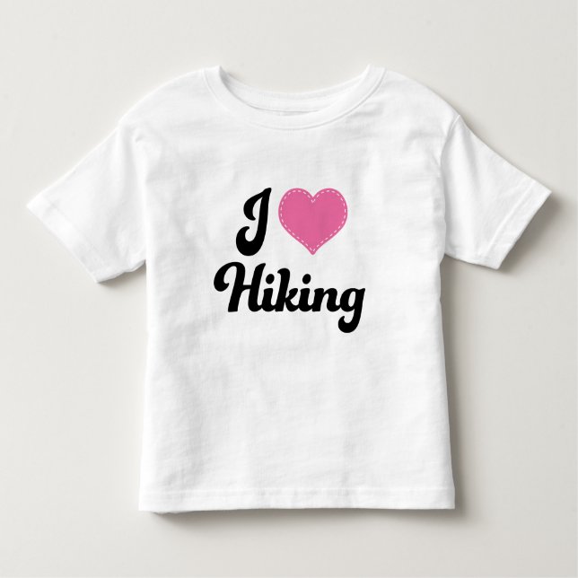 Camiseta Infantil Eu amo (coração) a caminhada (Frente)