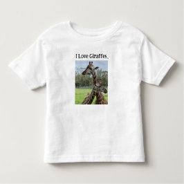 Camiseta Infantil Eu amo Girafas
