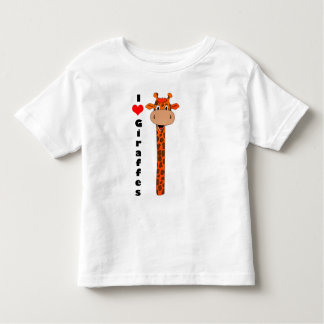 Camiseta Infantil Eu amo girafas