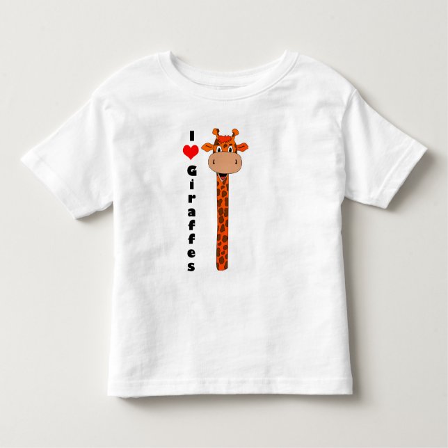 Camiseta Infantil Eu amo girafas (Frente)