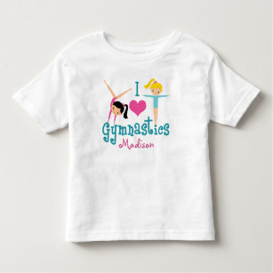 Camiseta Infantil Eu Amo Gymnast Girl