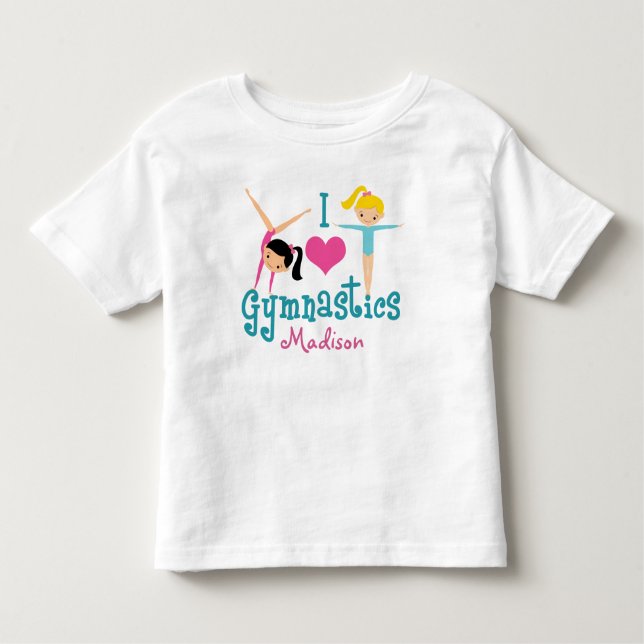 Camiseta Infantil Eu Amo Gymnast Girl (Frente)