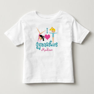 Camiseta Infantil Eu Amo Gymnastics Gymnast Girl