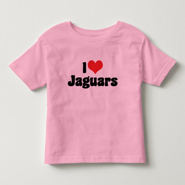 Camiseta Infantil Eu Amo Heart Jaguars (Frente)
