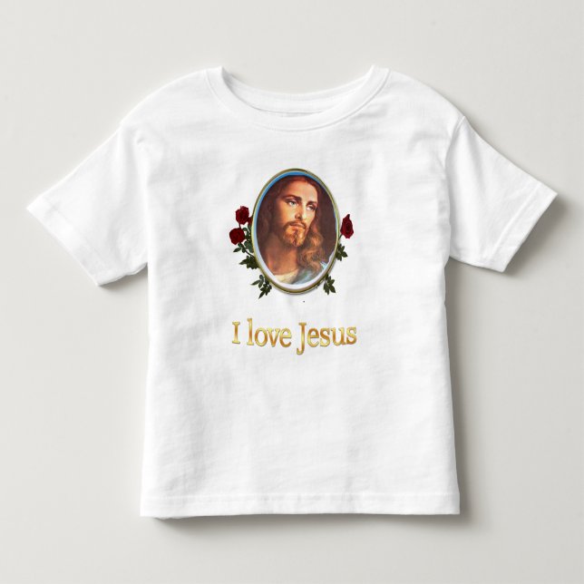 Camiseta Infantil Eu amo Jesus (Frente)