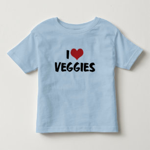 Camiseta Infantil Eu Amo Legumes Saudáveis para o Coração - Amante d