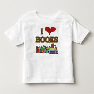 Camiseta Infantil Eu amo livros