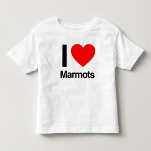 Camiseta Infantil eu amo marmota