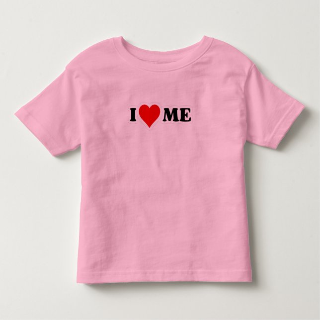 Camiseta Infantil Eu Amo-Me, Toddler Tee - Vibes Confiantes E Jovens (Frente)
