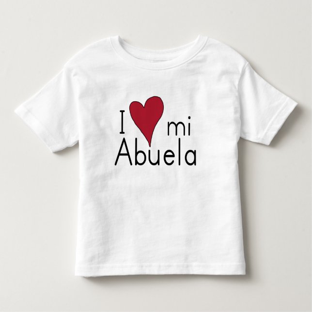 Camiseta Infantil Eu amo meu abuela (Frente)