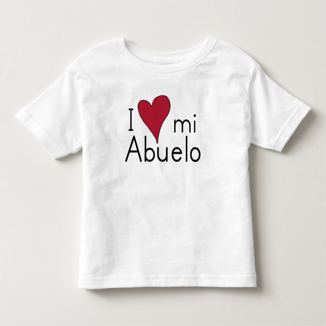 Camiseta Infantil Eu amo meu Abuelo (Frente)