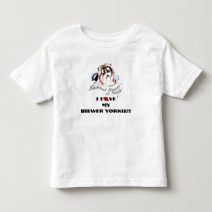 Camiseta Infantil Eu amo meu Biewer Yorkie