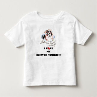 Camiseta Infantil Eu amo meu Biewer Yorkie