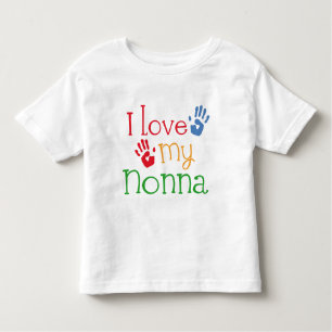 Camiseta Infantil Eu amo meu Nonna Handprints