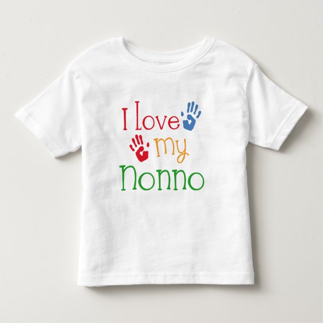 Camiseta Infantil Eu amo meu Nonno (Handprints) (Frente)