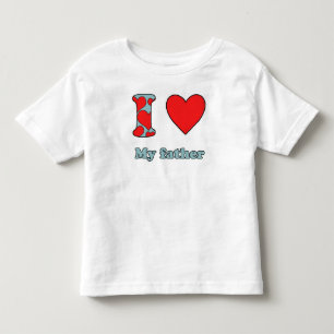 Camiseta Infantil Eu amo meu pai