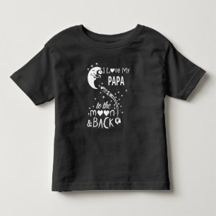 Camiseta Infantil Eu amo meu papai até a lua e de volta
